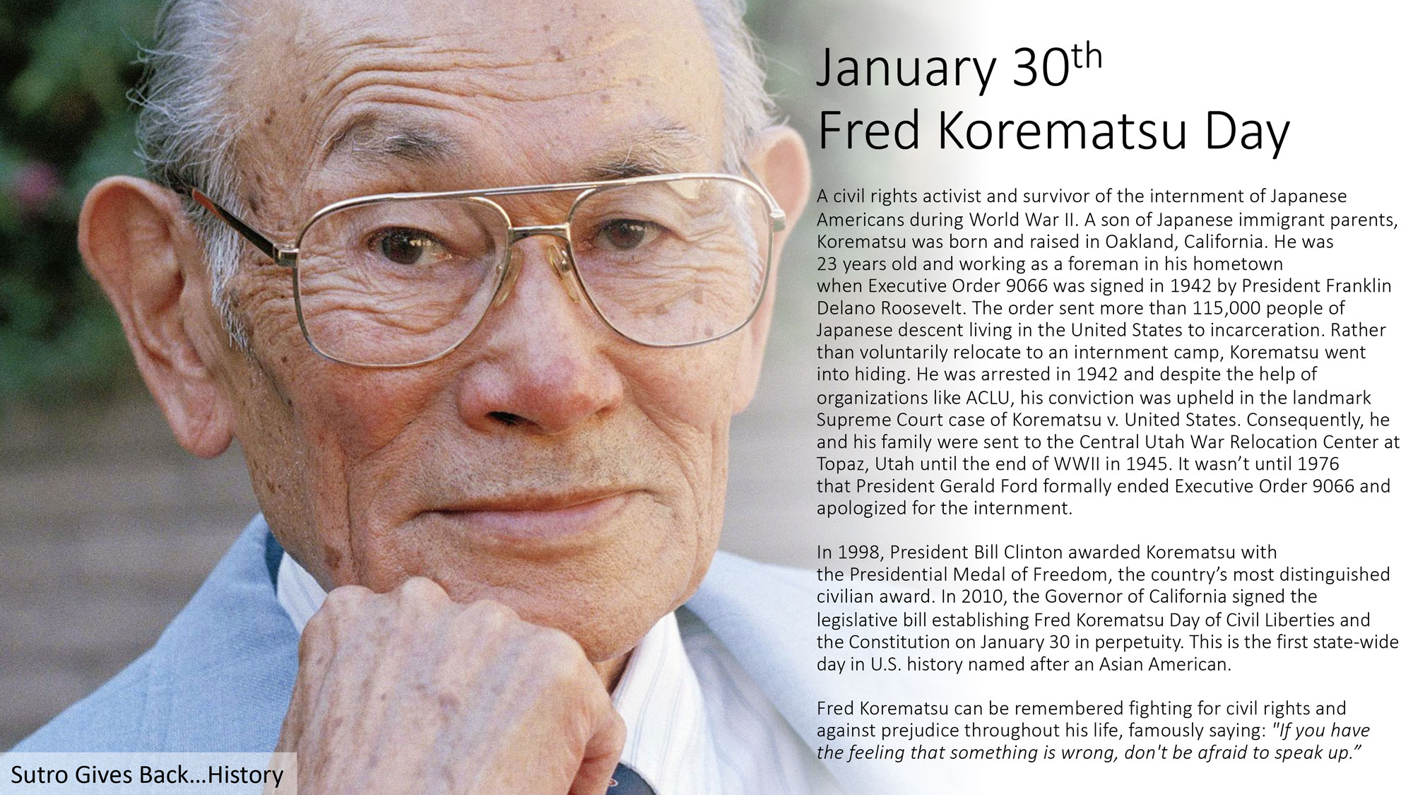 January 30th Fred Korematsu Day
