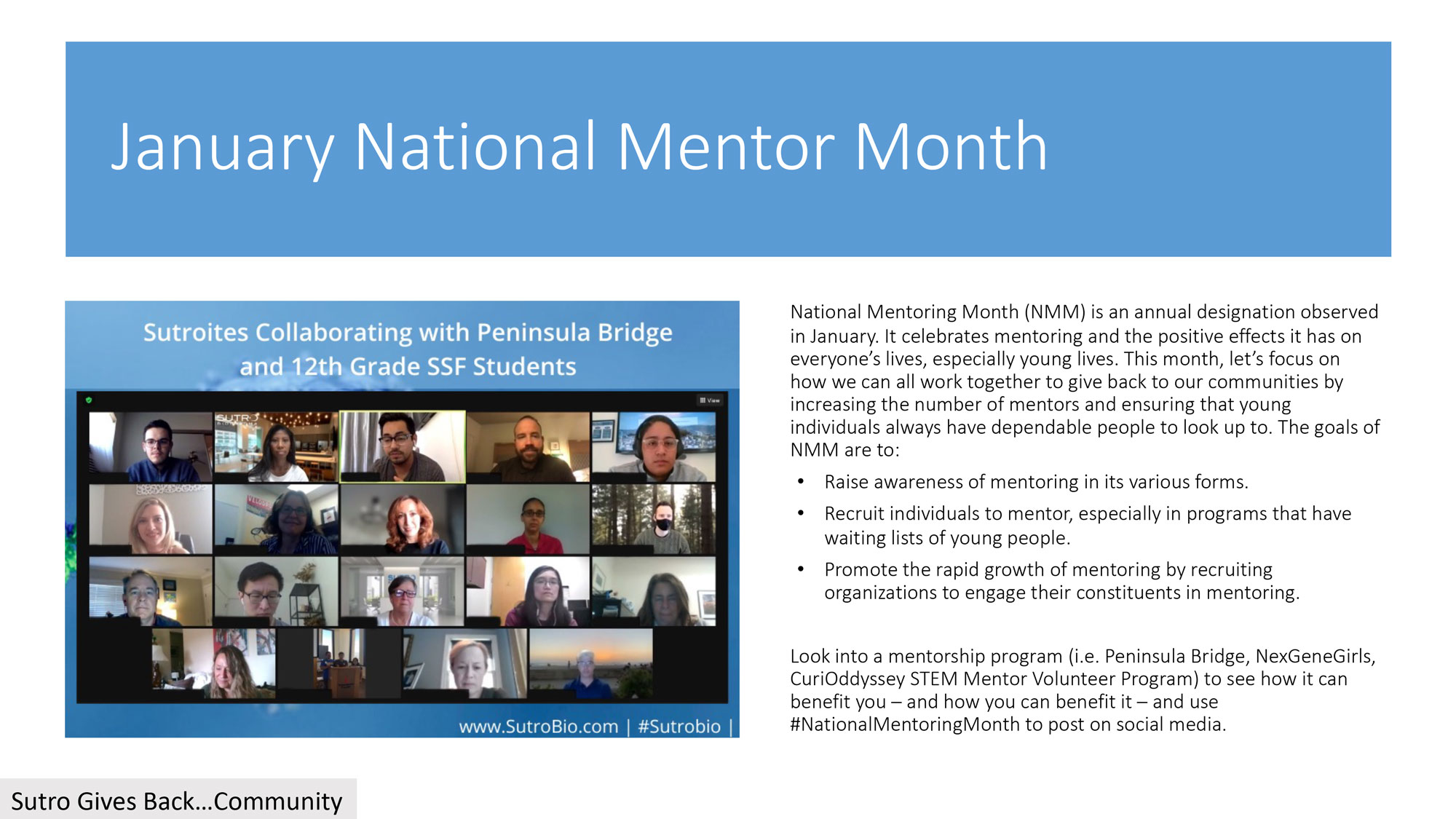 January National Mentor Month