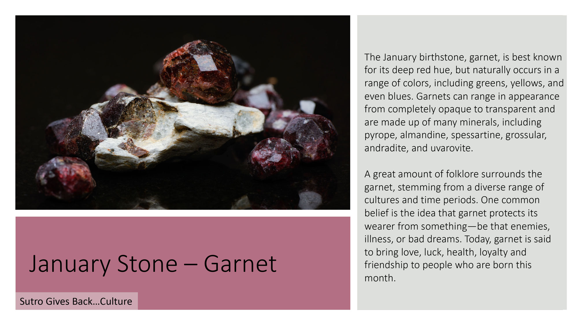 January Stone - Garnet