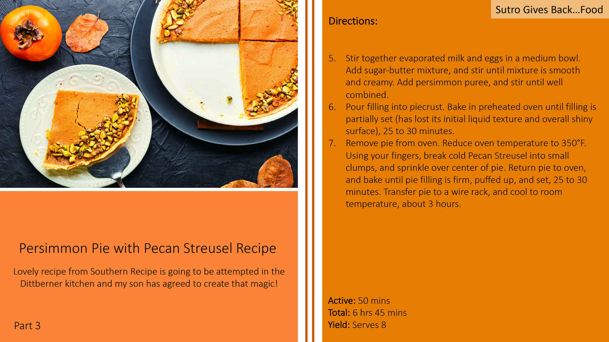 Persimmon Pie with Pecan Streusel Recipe