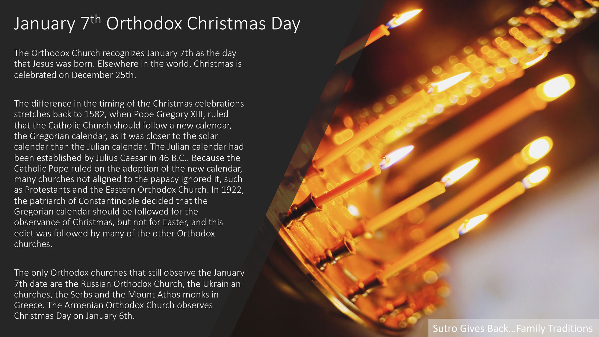 January 7th Orthodox Christmas Day