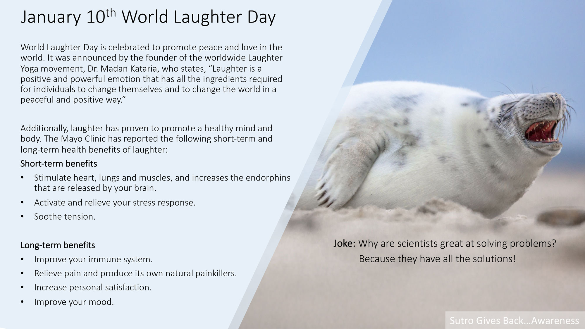 January 10th World Laughter Day
